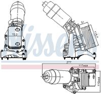 NISSENS 91395 - Radiador de aceite, aceite motor