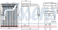 NISSENS 92237 - Restricción de fabricante: BEHR<br>Material: Aluminio<br>Ø entrada [mm]: 14,5<br>Ø salida [mm]: 11,5<br>Longitud de red [mm]: 210<br>Ancho de red [mm]: 306<br>Profundidad de red [mm]: 65<br>