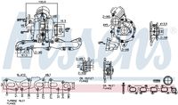 NISSENS 93506 - Tipo de sobrealimentación: Turbocompresor de gases de escape<br>Tipo de sobrealimentación: Con sensor de posición lineal (LPS)<br>Restricción de fabricante: BorgWarner/KKK<br>Artículo complementario/Información complementaria: con juntas<br>peso neto [kg]: 10,28<br>