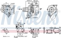 NISSENS 93764 - Versión: 4<br>Tipo de servicio: neumático<br>Tipo de sobrealimentación: Turbocompresor de gases de escape<br>Tipo de refrigeración: refrigerado con aceite<br>Artículo complementario/Información complementaria: sin válvula de descarga eléctrica<br>Artículo complementario/Información complementaria: con juntas<br>