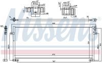 NISSENS 940493 - Condensador, aire acondicionado