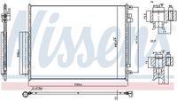 NISSENS 940972 - Versión: 1<br>Tipo radiador: Tubos refrigerantes paralelo<br>Longitud de red [mm]: 599<br>Ancho de red [mm]: 464<br>Profundidad de red [mm]: 12<br>Ø entrada [mm]: 16<br>Ø salida [mm]: 10,15<br>Artículo complementario / información complementaria 2: con secador<br>h embalaje [cm]: 10,00<br>Peso neto [g]: 2770<br>Ancho de embalaje [cm]: 52,00<br>long. de embalaje [cm]: 94,0<br>