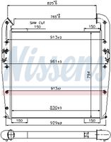 NISSENS 96960 - Identificación cabina de conductor: CP<br>Material aletas refrigeradoras: Aluminio<br>Tipo radiador: Aletas refrigeración soldadas<br>Longitud de red [mm]: 568<br>Ancho de red [mm]: 839<br>Profundidad de red [mm]: 64<br>long. de embalaje [cm]: 105,0<br>Peso neto [g]: 15576<br>h embalaje [cm]: 16,00<br>Ancho de embalaje [cm]: 80,50<br>