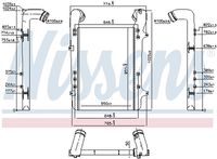 NISSENS 96975 - Diámetro de entrada 1 [mm]: 100<br>Diámetro de salida 1 [mm]: 100<br>Tipo radiador: Aletas refrigeración soldadas<br>Calidad: Premium<br>Material: Aluminio<br>Longitud de red [mm]: 553<br>Ancho de red [mm]: 847<br>Profundidad de red [mm]: 50<br>