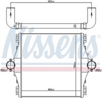 NISSENS 96964 - Radiador de aire de admisión