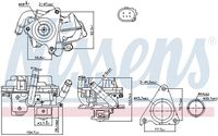 NISSENS 98379 - Tensión [V]: 12<br>Tipo de servicio: eléctrico<br>Artículo complementario/Información complementaria: con junta<br>Número de enchufes de contacto: 5<br>