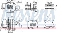 NISSENS 989493 - Altura [mm]: 125<br>Longitud [mm]: 161<br>Ancho [mm]: 104<br>Material: Acero<br>Artículo complementario / información complementaria 2: sin bypass de depresión<br>Artículo complementario/Información complementaria: con juntas<br>