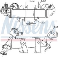 NISSENS 989389 - Elemento enfriador, reciclaje gases escape