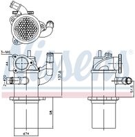 NISSENS 989423 - Elemento enfriador, reciclaje gases escape - ** FIRST FIT **