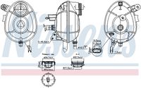 NISSENS 996201 - Número de conexiones: 2<br>Material: Plástico<br>Artículo complementario/Información complementaria: con sensor de nivel de refrigerante<br>Artículo complementario / información complementaria 2: sin tapa<br>Peso [kg]: 0,500<br>