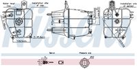 NISSENS 996241 - Material: Plástico<br>Artículo complementario / información complementaria 2: con tapa<br>Artículo complementario/Información complementaria: con sensor de nivel de refrigerante<br>