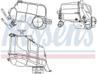 NISSENS 996297 - Número de conexiones: 2<br>Material: Plástico<br>Artículo complementario/Información complementaria: con sensor de nivel de refrigerante<br>Artículo complementario / información complementaria 2: sin tapa<br>Peso [kg]: 0,52<br>