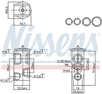 NISSENS 999452 - Diámetro de entrada 1 [mm]: 12<br>Diámetro de salida 1 [mm]: 14<br>Diámetro de entrada 2 [mm]: 15<br>Diámetro de salida 2 [mm]: 18<br>Altura de construcción [mm]: 83<br>long. de embalaje [cm]: 10,4<br>Peso neto [g]: 128<br>h embalaje [cm]: 6,90<br>Ancho de embalaje [cm]: 7,40<br>