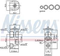 NISSENS 999444 - Válvula de expansión, aire acondicionado - ** FIRST FIT **