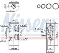 NISSENS 999451 - Válvula de expansión, aire acondicionado - ** FIRST FIT **