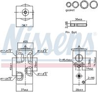 NISSENS 999456 - Válvula de expansión, aire acondicionado - ** FIRST FIT **