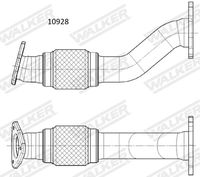 WALKER 10928 - Lado de montaje: delante<br>