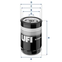 UFI 2344000 - Tipo de filtro: Filtro principal<br>Peso [kg]: 0,38<br>Altura [mm]: 122<br>Medida de rosca: 3/4-16<br>Diámetro exterior 1 [mm]: 76<br>Diámetro exterior 2 [mm]: 76<br>