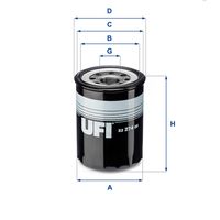 UFI 2327400 - Tipo de filtro: Filtro principal<br>Peso [kg]: 0,65<br>Altura [mm]: 121<br>Medida de rosca: M26X1.5<br>Diámetro exterior 1 [mm]: 93<br>