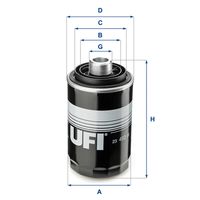 UFI 2349300 - Tipo de filtro: Filtro principal<br>Peso [kg]: 0,07<br>Altura [mm]: 124<br>Diámetro interior [mm]: 32<br>Diámetro exterior 1 [mm]: 62<br>Diámetro exterior 2 [mm]: 62<br>