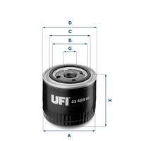 UFI 2348900 - Tipo de filtro: Filtro principal<br>Peso [kg]: 0,54<br>Altura [mm]: 76<br>Medida de rosca: M22X1.5<br>Diámetro exterior 1 [mm]: 98<br>