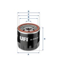 UFI 2357500 - Tipo de filtro: Filtro enroscable<br>Altura [mm]: 78<br>Medida de rosca: 3/4-16 UNF<br>Diámetro exterior [mm]: 77<br>Diám. int. 1 [mm]: 71<br>Diám. int. 2[mm]: 62<br>