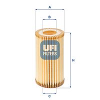 UFI 2515900 - Tipo de filtro: Filtro principal<br>Peso [kg]: 0,08<br>Altura [mm]: 115<br>Diámetro interior [mm]: 32<br>Diámetro exterior 1 [mm]: 65<br>Diámetro exterior 2 [mm]: 65<br>