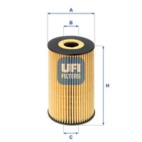 UFI 2510600 - Tipo de filtro: Filtro principal<br>Peso [kg]: 0,08<br>Altura [mm]: 101<br>Diámetro interior [mm]: 28<br>Diámetro exterior 1 [mm]: 63<br>Diámetro exterior 2 [mm]: 63<br>