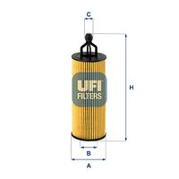 UFI 2525100 - año construcción hasta: 12/2013<br>Tipo de filtro: Cartucho filtrante<br>Altura [mm]: 138<br>Diámetro exterior [mm]: 52<br>Diám. int. 1 [mm]: 10<br>Diám. int. 2[mm]: 21<br>