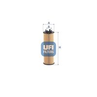 UFI 25EVO00 - Tipo de filtro: Cartucho filtrante<br>Altura [mm]: 162<br>Diámetro exterior [mm]: 48<br>Diámetro interior [mm]: 29<br>