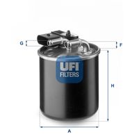 UFI 2415000 - Filtro combustible