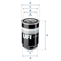 UFI 2412200 - Tipo de filtro: Filtro enroscable<br>Altura [mm]: 152<br>Medida de rosca: M 16 X 1.5<br>Diámetro exterior 1 [mm]: 84,5<br>Diám. int. 1 [mm]: 70<br>Diám. int. 2[mm]: 62<br>