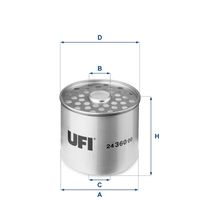 UFI 2436000 - Tipo de filtro: Primer filtro<br>Peso [kg]: 0,20<br>Altura [mm]: 73<br>Diámetro interior [mm]: 19<br>Diámetro exterior 1 [mm]: 86<br>