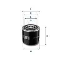 UFI 2432600 - Tipo de filtro: Primer filtro<br>Peso [kg]: 0,33<br>Altura [mm]: 72<br>Medida de rosca: M20<br>Diámetro exterior 1 [mm]: 82<br>