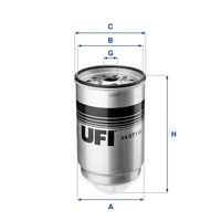 UFI 2437100 - Filtro combustible