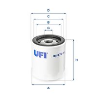 UFI 2437000 - Tipo de filtro: Primer filtro<br>Peso [kg]: 0,37<br>Altura [mm]: 90<br>Medida de rosca: 3/4<br>Diámetro exterior 1 [mm]: 82<br>