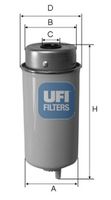 UFI 2445800 - Filtro combustible