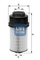 UFI 2600900 - Filtro combustible