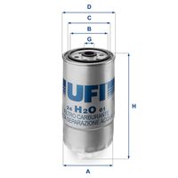 UFI 24H2O01 - Filtro combustible