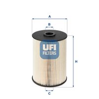 UFI 2602100 - Filtro combustible