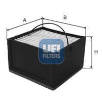 UFI 2605900 - Tipo de filtro: Cartucho filtrante<br>Altura [mm]: 172<br>Diámetro exterior [mm]: 89<br>Diám. int. 1 [mm]: 13<br>Diám. int. 2[mm]: 45<br>