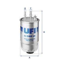 UFI 24.ONE.0B - Filtro combustible