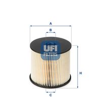 UFI 2600300 - Filtro combustible