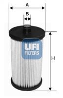 UFI 2605700 - Filtro combustible