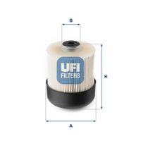 UFI 2611500 - Variante de equipamiento: Sogefi<br>Tipo de filtro: Cartucho filtrante<br>Altura [mm]: 158<br>Diámetro exterior [mm]: 90<br>Diámetro 3 [mm]: 10<br>Diámetro 4 [mm]: 10<br>