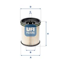 UFI 2612200 - Filtro combustible