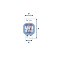 UFI 31.027.00 - Filtro combustible