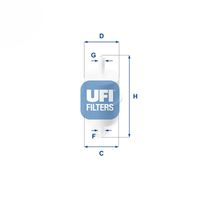 UFI 3102800 - Filtro combustible