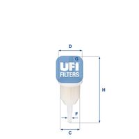 UFI 3100900 - Filtro combustible