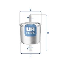 UFI 3151400 - Tipo de filtro: Primer filtro<br>Peso [kg]: 0,23<br>Altura [mm]: 138<br>Diámetro interior [mm]: 8<br>Diámetro exterior 1 [mm]: 81<br>Diámetro exterior 2 [mm]: 81<br>